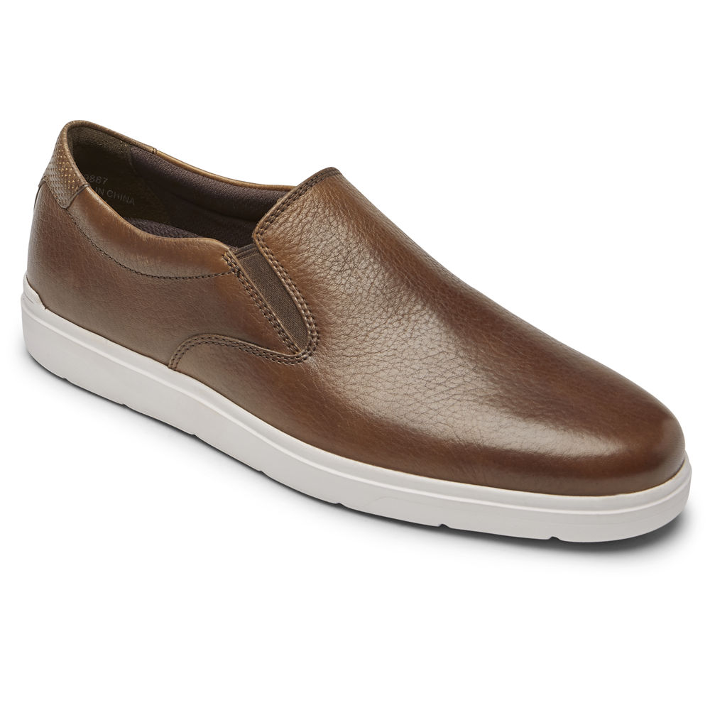 Rockport Sneakers For Mens Brown - Total Motion Lite Slip-On - MA8612043